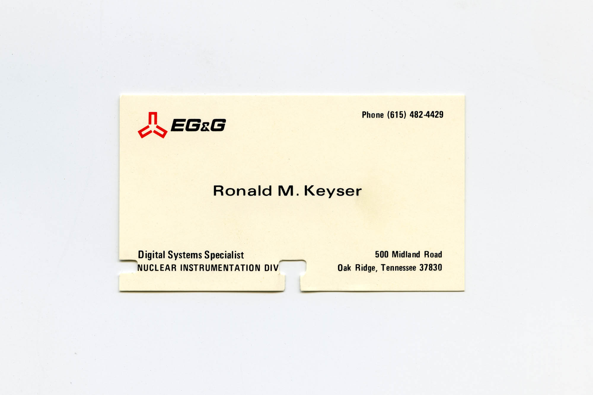 Los Alamos Rolodex business card, CLUI photo