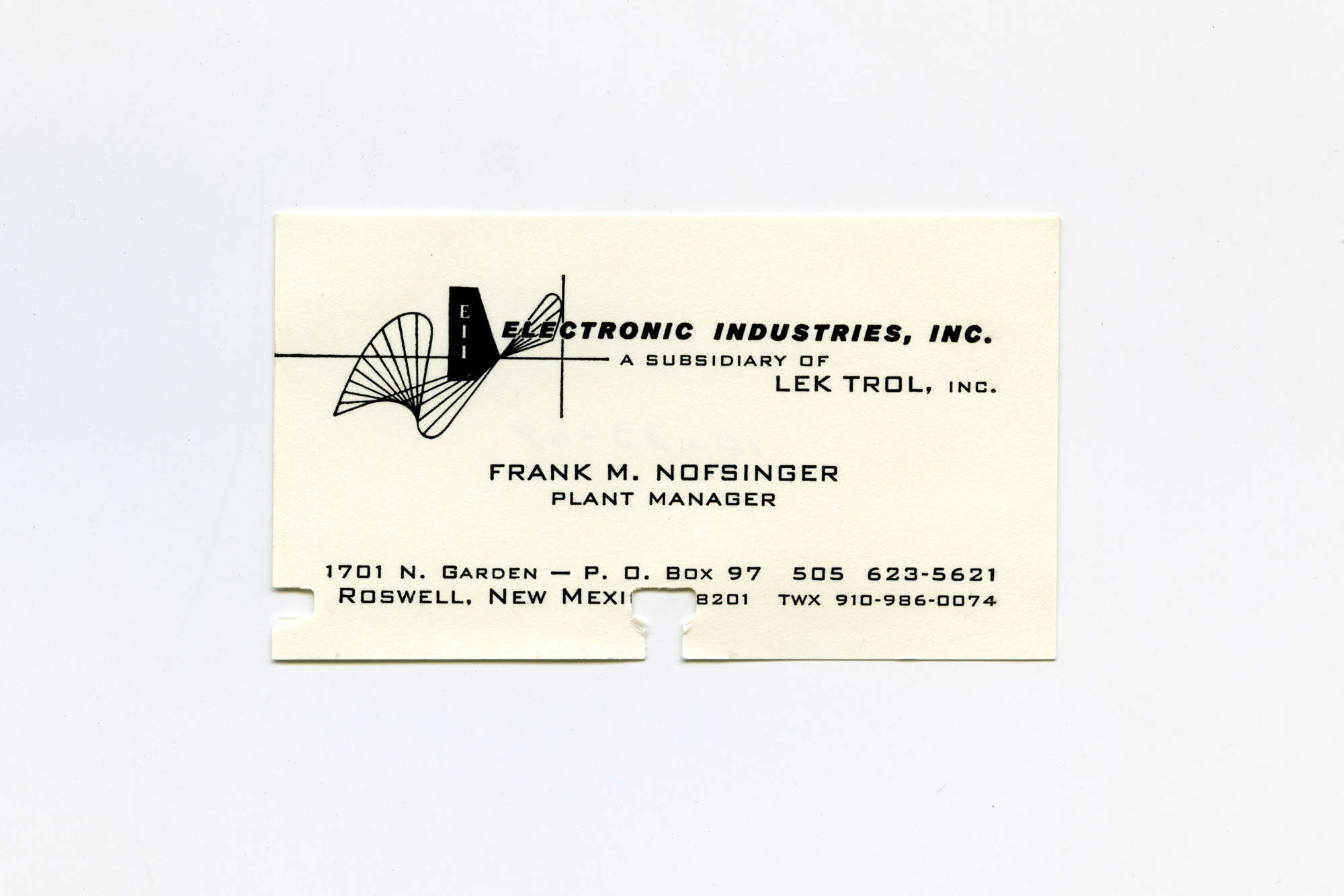 Los Alamos Rolodex business card, CLUI photo