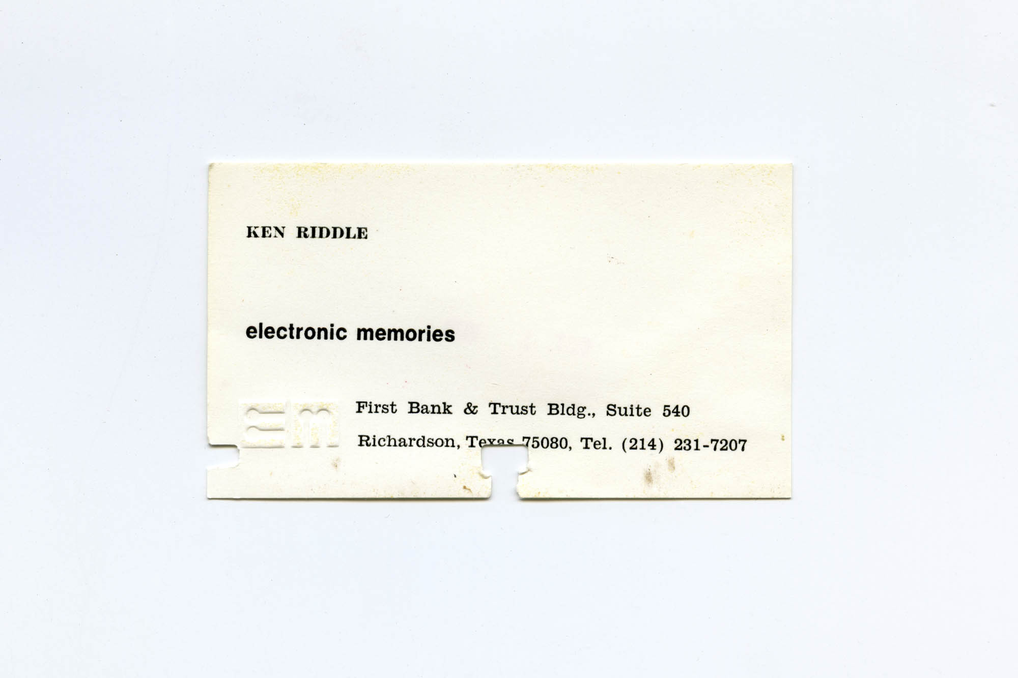 Los Alamos Rolodex business card, CLUI photo