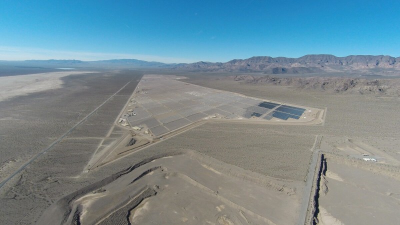 aerial view of solar plant
