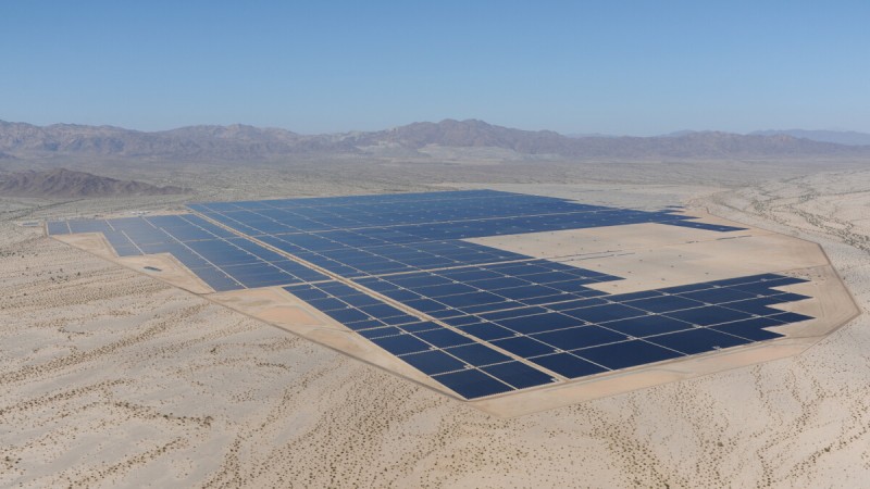 aerial view of solar plant