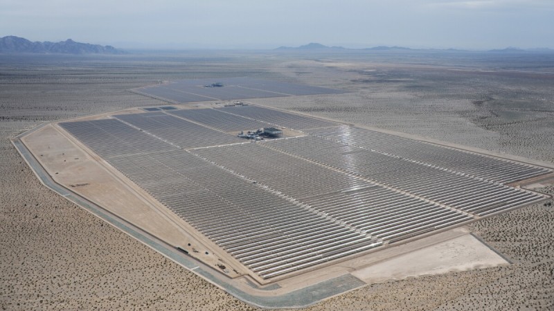 aerial view of solar plant