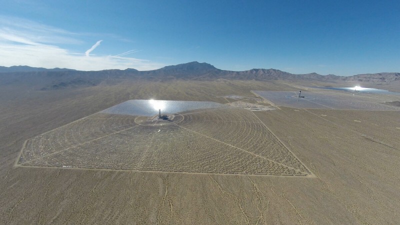 aerial view of solar plant