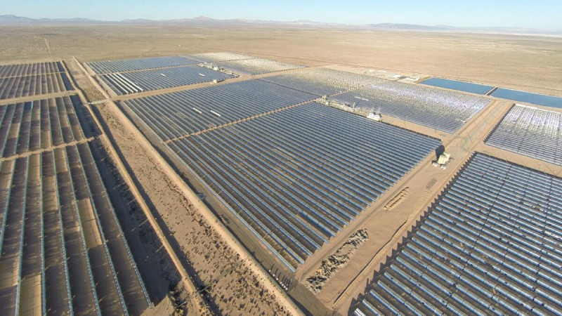 aerial view of solar plant