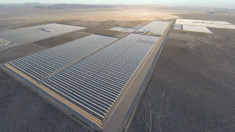 aerial view of solar plant
