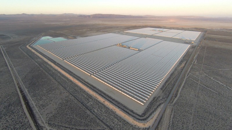 aerial view of solar plant