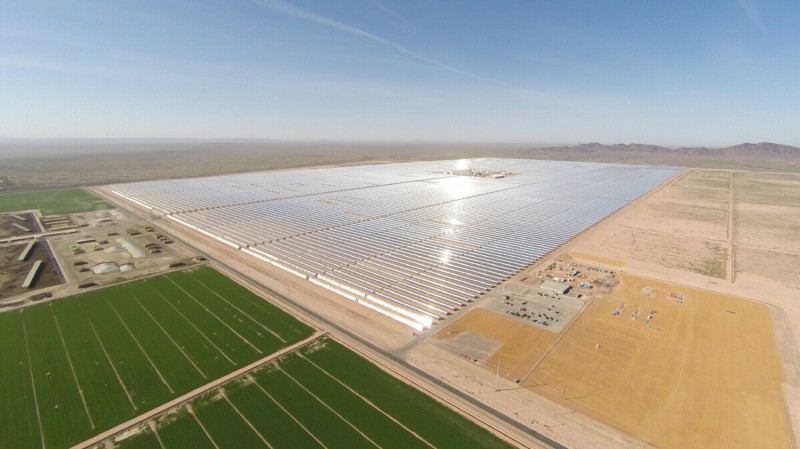 aerial view of solar plant