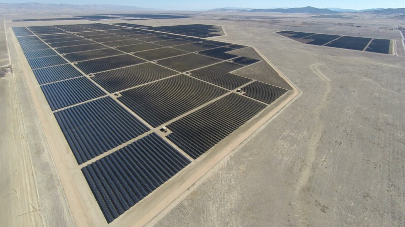 aerial view of solar plant
